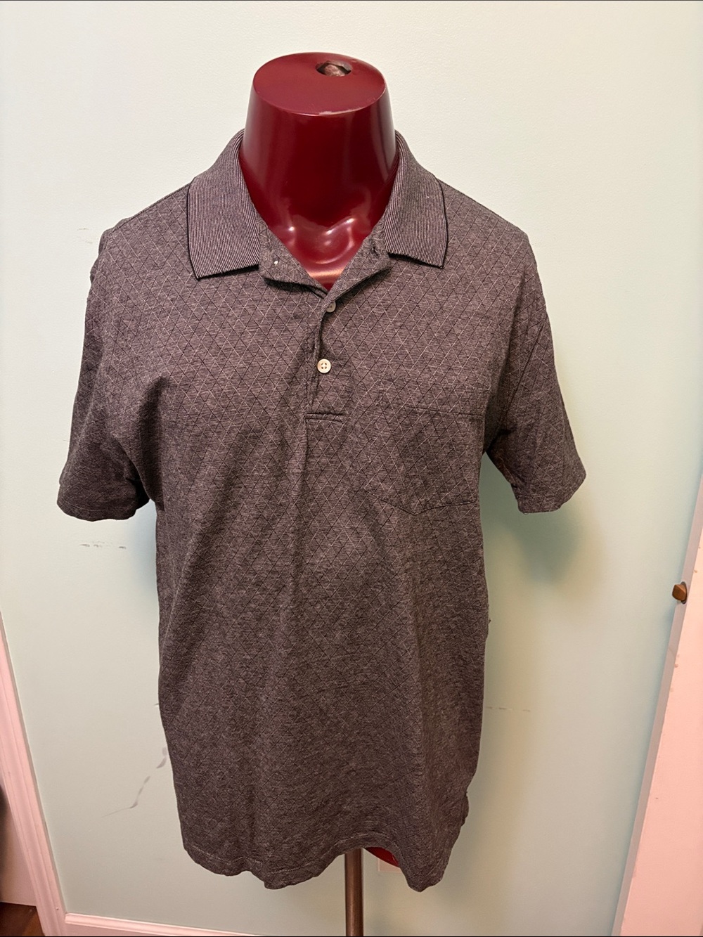 Merona Men's Charcoal Heather Polo Shirt